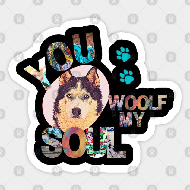 You Woolf My Soul Sticker by AngelFeatherDsg